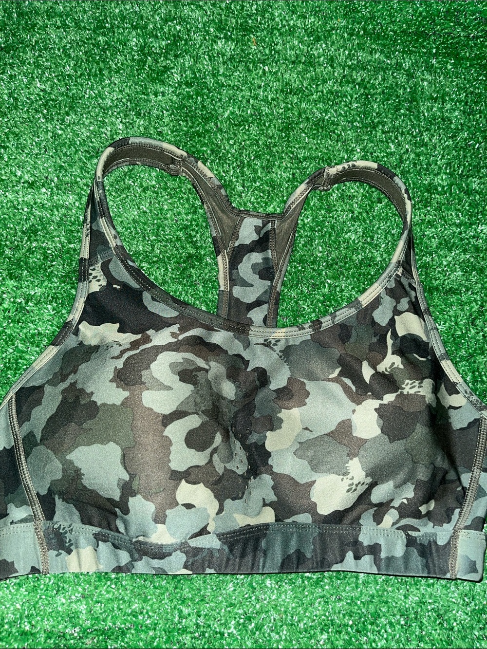 Avia Sport Bra Camo Padded Wireless Race Back Pullover